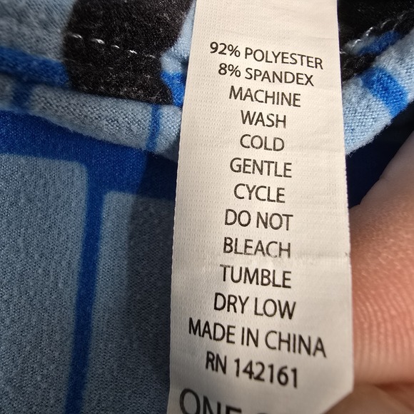 Lularoe OS One Size Leggings Two‎ Tone Blue Black Piano Keyboard Keys - Picture 6 of 8